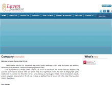 Tablet Screenshot of lavenpharmaindia.com